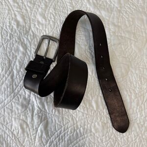 Men's Black Leather Belt